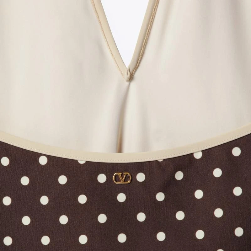 Valentino Brown swimsuit with Plusdepois motif 3
