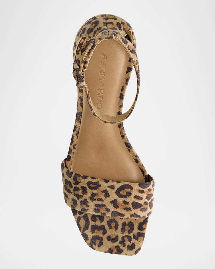 Bernardo Jalena Leopard-Print Suede Block-Heel Sandals 3