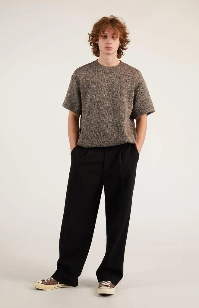 PacSun Black Pleated Baggy Trousers 1