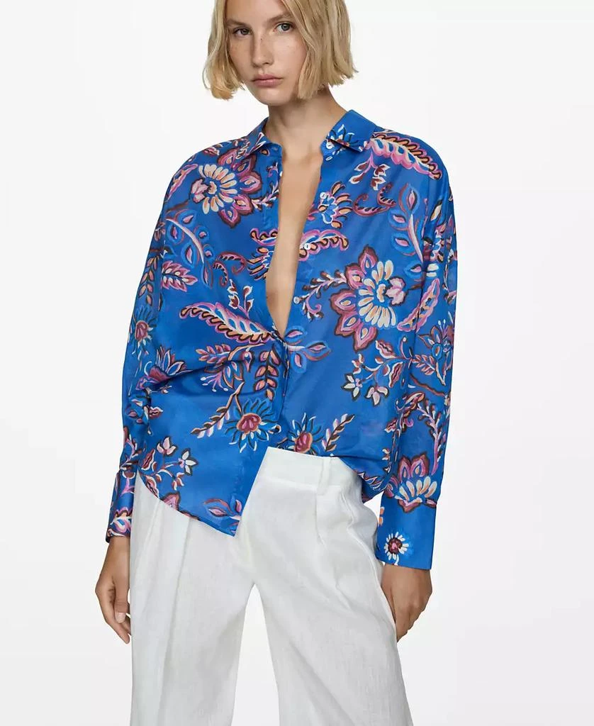 Mango Women's Printed Cotton Shirt 1