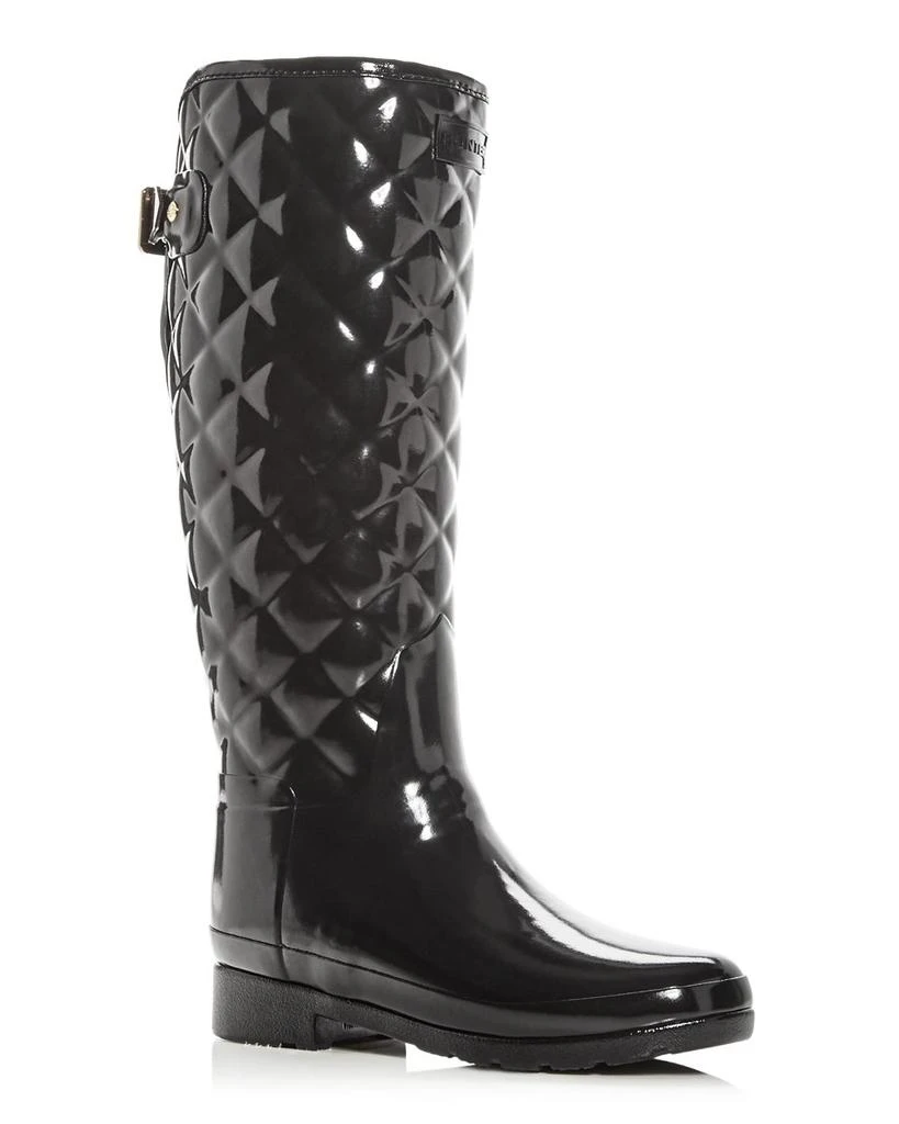 Hunter Women's Refined Gloss Quilted Rain Boots 1