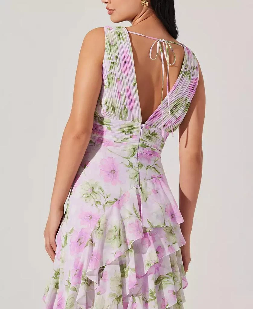 ASTR Women's Cytherea Floral-Print Ruffled Maxi Dress 5