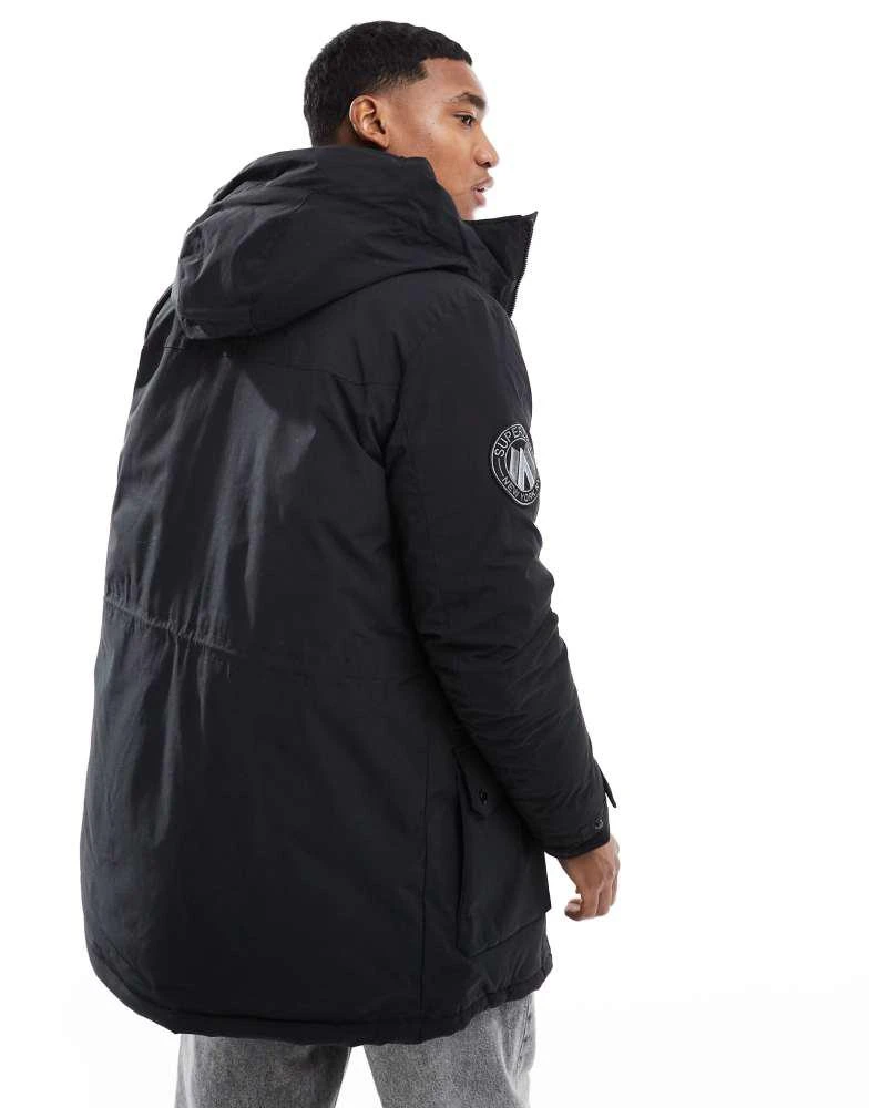 Superdry Superdry City padded parka jacket in black 4