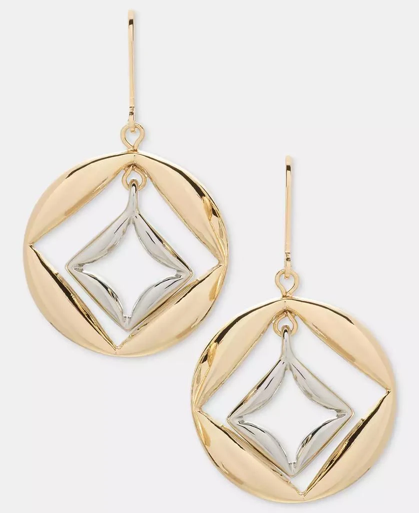 Karl Lagerfeld Paris Puffy Geometric Orbital Drop Earrings