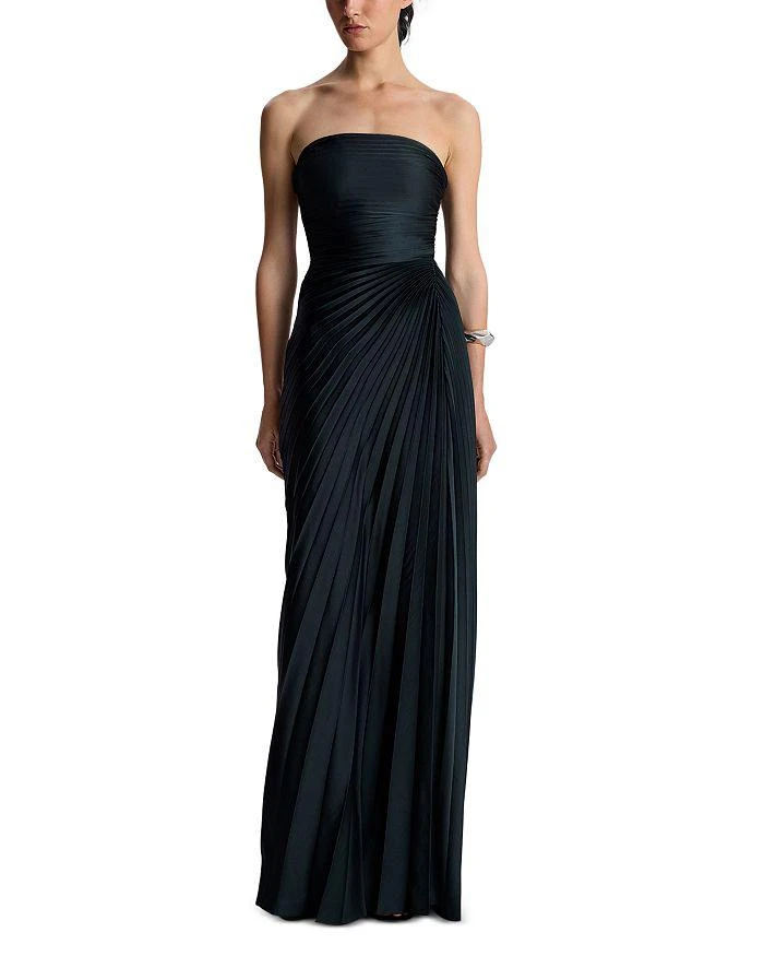 A.L.C. Bianca Strapless Pleated Gown 1