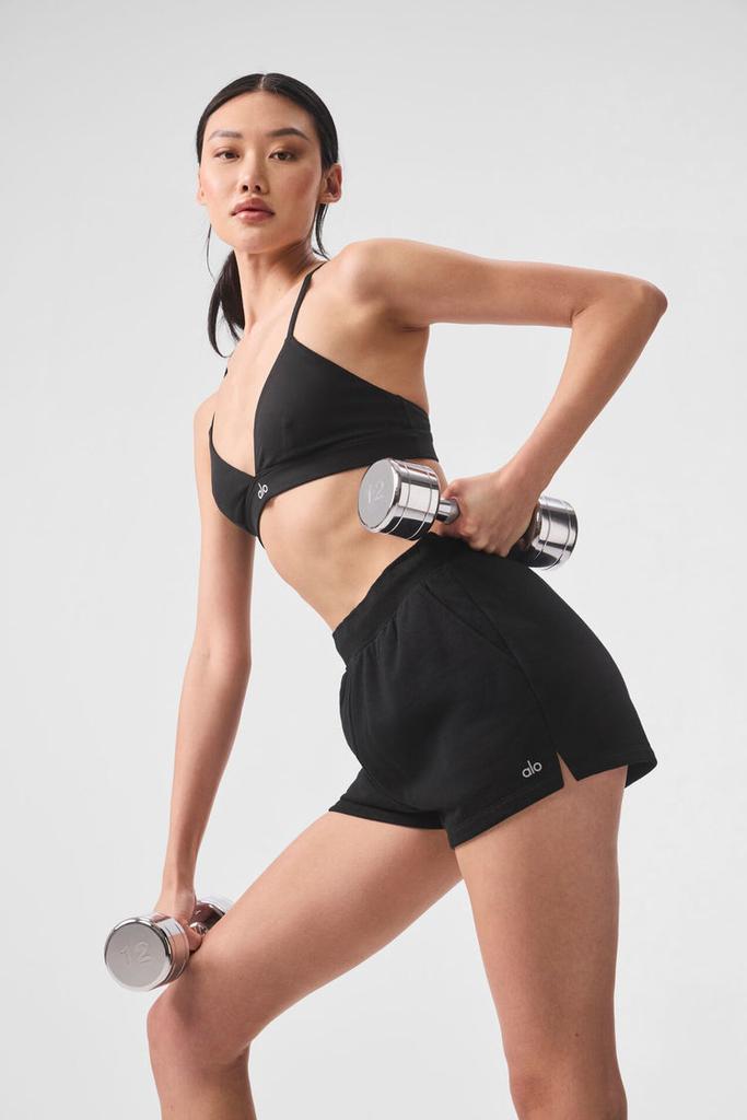 フィットネスボトムス [Alo Yoga] Low Key Sweat Short Alo Low Key Sweat Short - Black - Shorts - Compare Prices