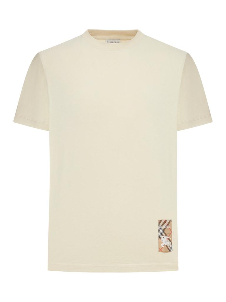 Burberry Burberry Check Label Crewneck T-Shirt
