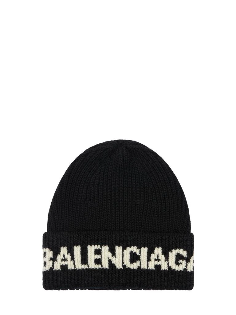 Balenciaga Logo Wool Beanie 1