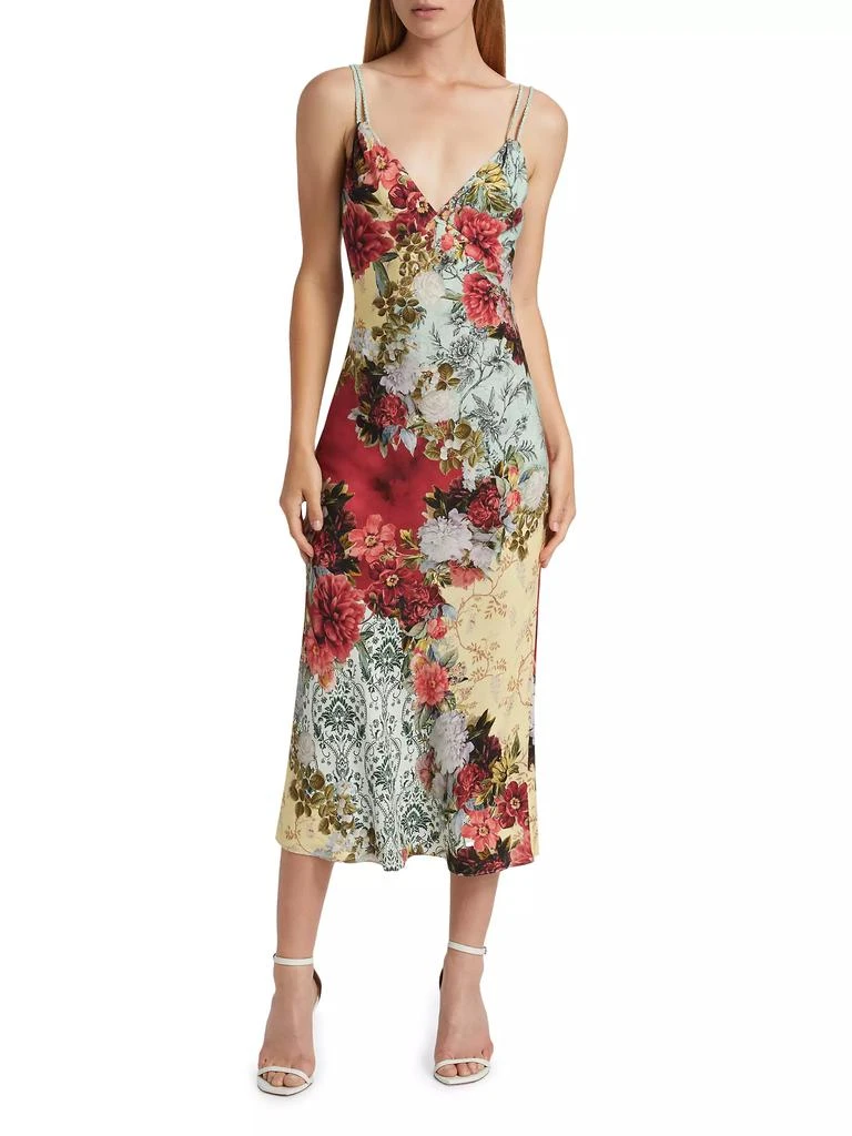 Alice + Olivia Kiro Crepe V-Neck Slipdress 3