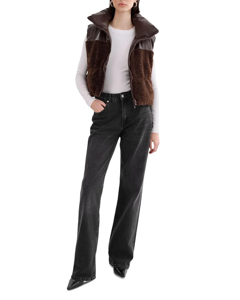 LaMarque Melicia Reversible Faux Leather & Fleece Vest 2