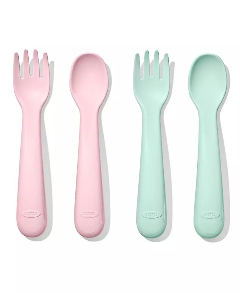 OXO Tot 2 Pc Plastic Fork Spoon Set