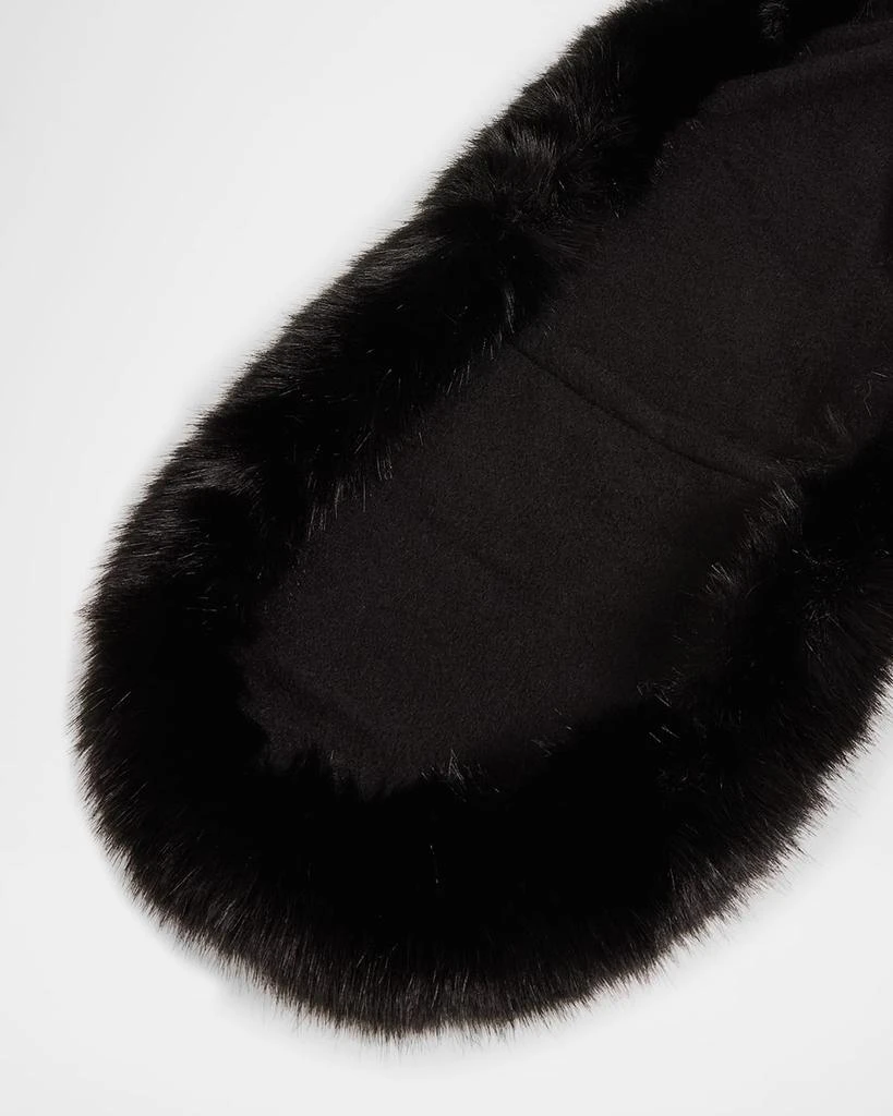 La Fiorentina Cashmere Scarf W/ Faux Fur Trim 4