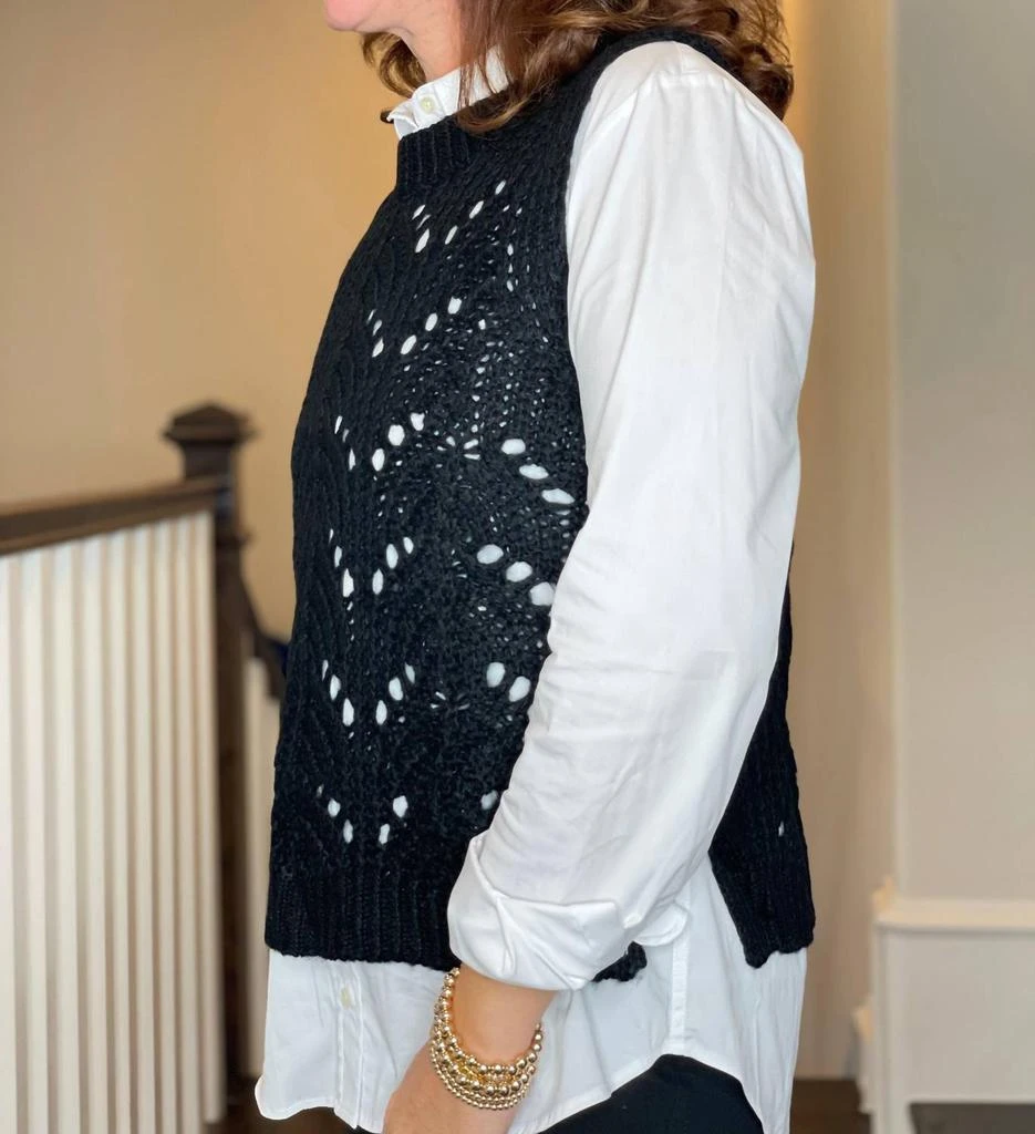 Molly Bracken Molly Bracken - Pointelle Crew Neck Vest 4