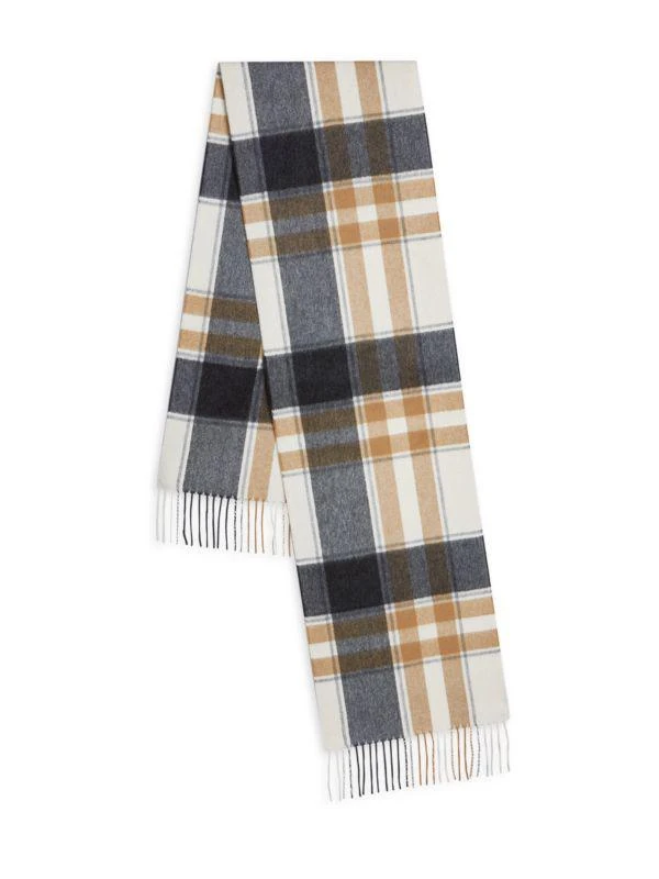 Saks Fifth Avenue Plaid Cashmere Scarf 2