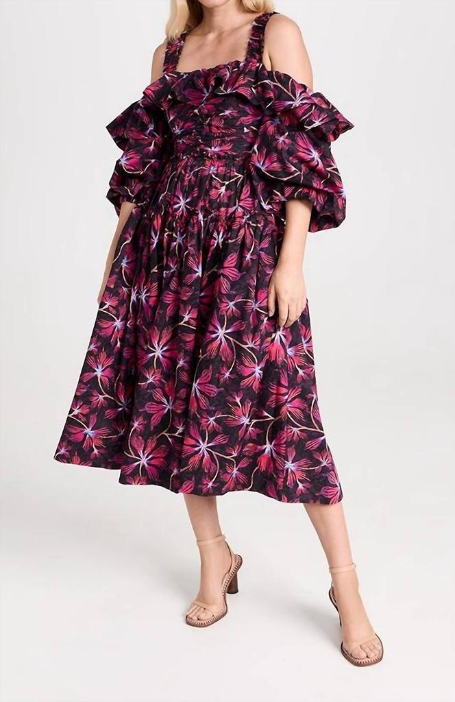 Ulla Johnson Ulla Johnson - Caprice Ruffled Floral Print Midi Dress