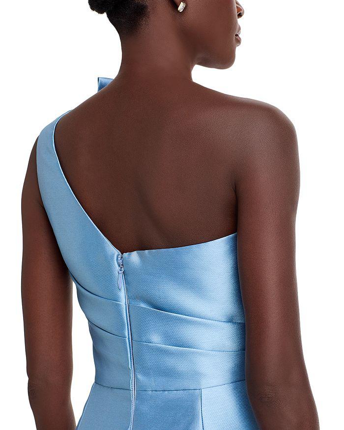 Amsale One Shoulder Bow Gown