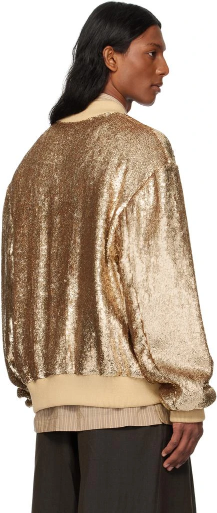 Dries Van Noten Gold Sequinned Bomber Jacket 3