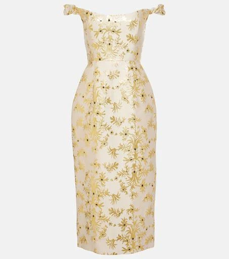 Emalia Sequined Lace Midi-Dress  On Sale Now with Up to 41% Off | Discover  Exclusive Deals & Savings at BeyondStyle  Authentic LOVESHACKFANCY  squareneck|Women's|women's|floral|contemporary|floor-length|sequin|lace |modern|dresses|column gown ...
