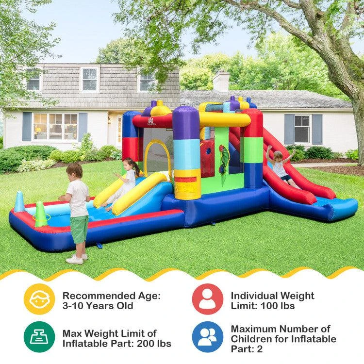 Hivvago Inflatable Bounce House with 680W Blower and Ball Pit 3