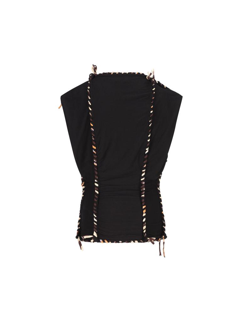 Isabel Marant Isabel Marant Zohra Woven Jersey Top
