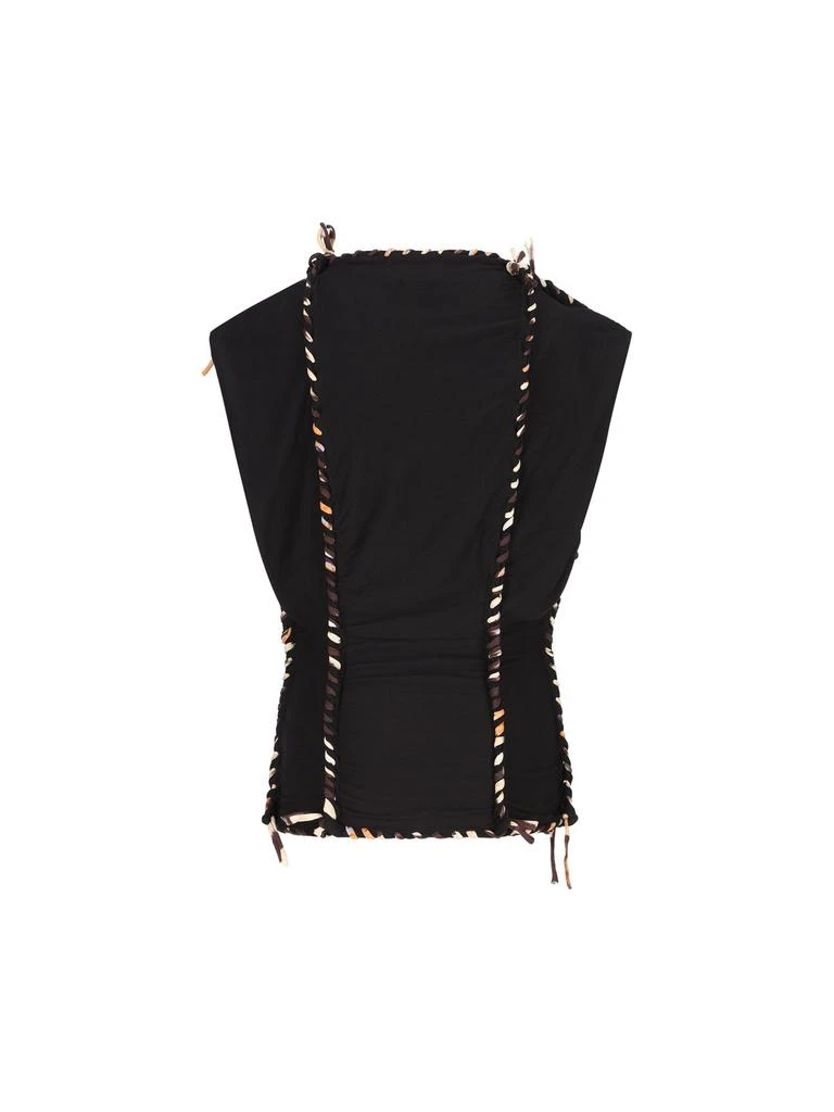 Isabel Marant Isabel Marant Zohra Woven Jersey Top 2