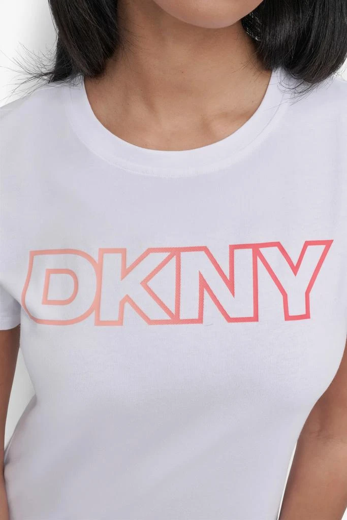 DKNY OMBRE OUTLINE LOGO CREW NECK TEE 4