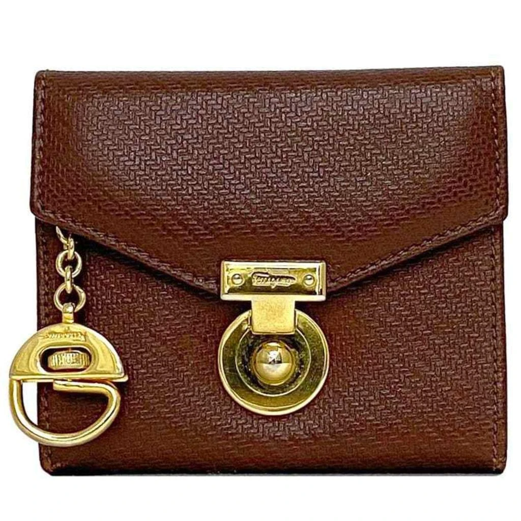 Salvatore Ferragamo Leather Coin Purse/Coin Case (Pre-Owned)