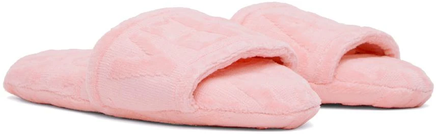 Versace Pink Jacquard Slippers 4