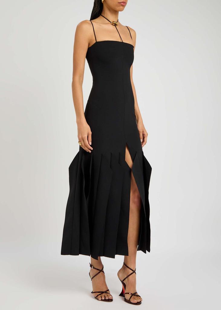 A.W.A.K.E MODE Lip Chocker crepe midi dress