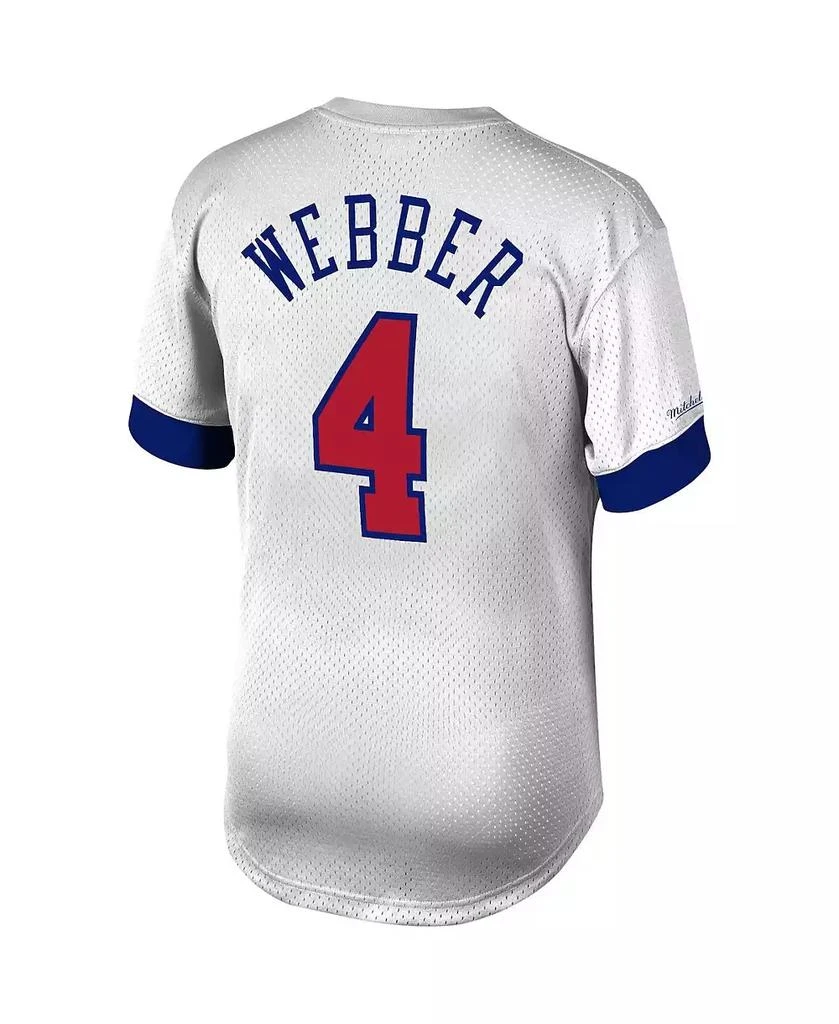 Mitchell & Ness Men's Chris Webber White Washington Bullets Mesh T-shirt 4