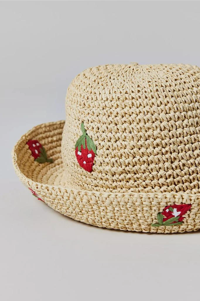 Urban Outfitters Fruit Woven Straw Bucket Hat 3