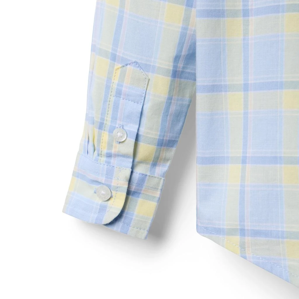 Janie and Jack Madras Plaid Button-Down Shirt (Toddler/Little Kid/Big Kid) 4