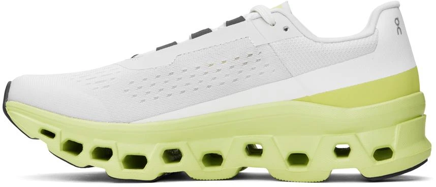 On White & Yellow Cloudmonster Sneakers 3