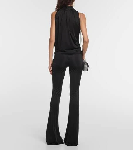 Versace Cutout turtleneck satin top 3