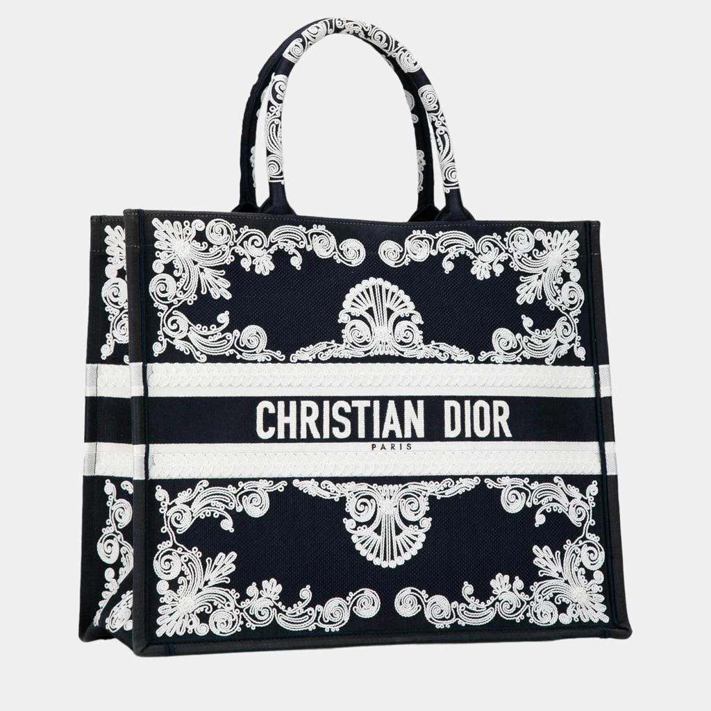Dior Dior Navy Blue/White Large Cornely Book Tote 2