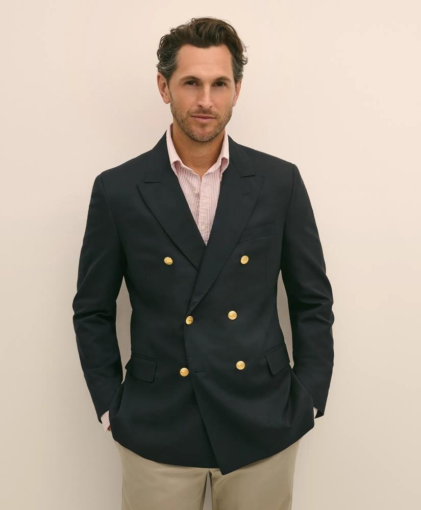 Brooks Brothers Classic Fit Stretch Wool Double-Breasted 1818