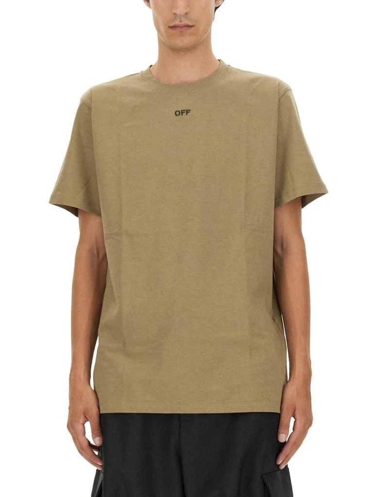 Off-White Off-White T-Shirt With Arrow Embroidery 1