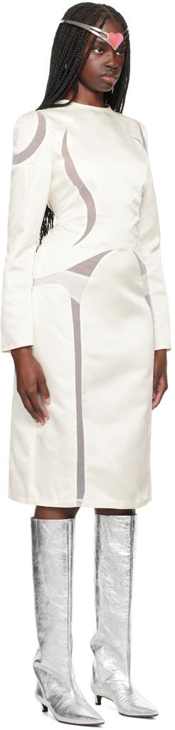Ashley Williams SSENSE Exclusive White Paneled Midi Dress