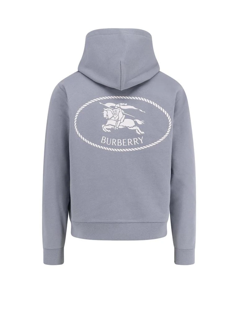 Burberry Burberry Logo Embroidered Zipped Drawstring Hoodie 2