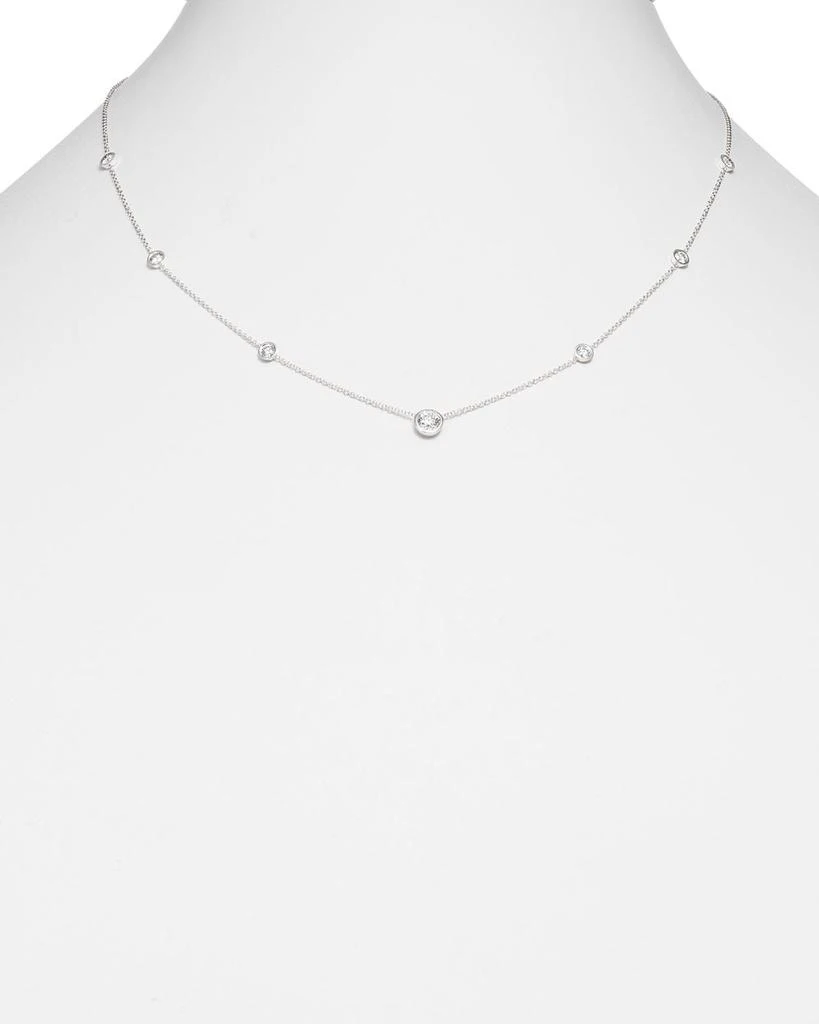Bloomingdale's Diamond Station Necklace in 18K White Gold, 1.0 tcw 2