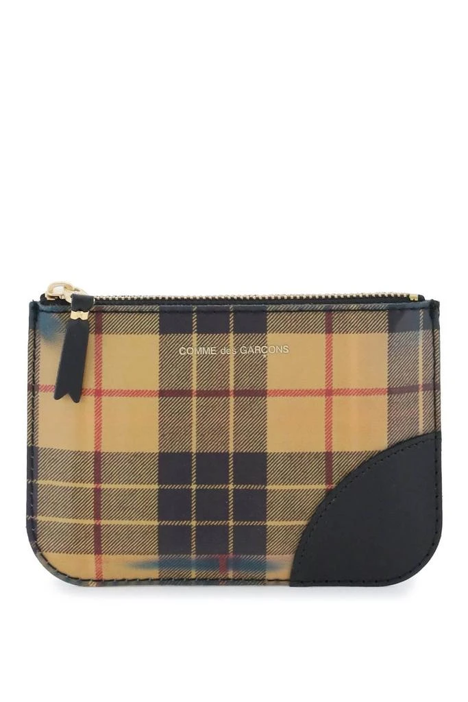 Shop Comme des Garçons Wallet Checked Zipped Pouch on Sale at