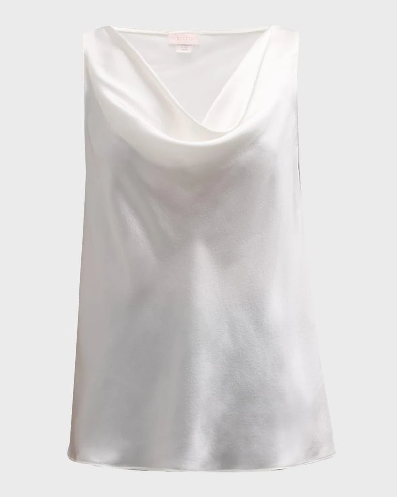 Christine Lingerie Cowl-Neck Silk Tank from Neiman Marcus