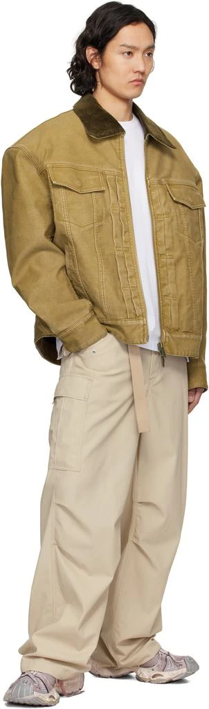 Feng Chen Wang Tan Washed Canvas Workwear Jacket 4
