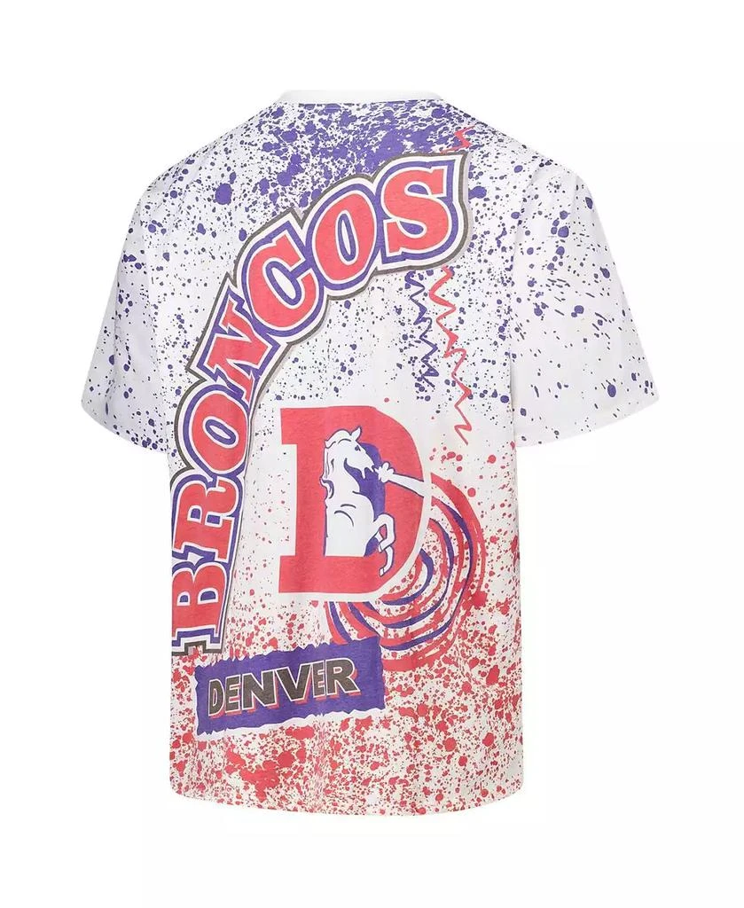 Mitchell & Ness Men's White Denver Broncos Big Tall Allover Print T-Shirt 2