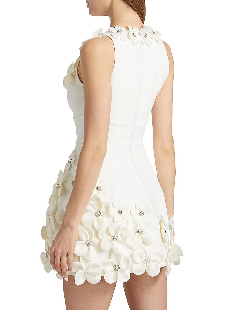 BRONX AND BANCO Estelle Crystal-Embellished Floral-Appliquéd Minidress 5