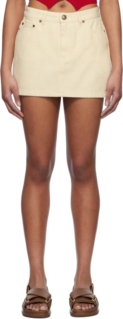 A.P.C. Off-White Mini-Jupe Denim Miniskirt 1