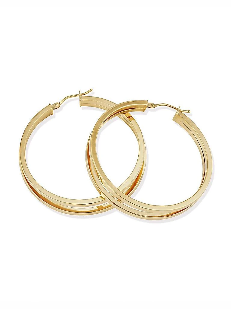 Oradina 14K Yellow Gold Hudson Large Hoops 6