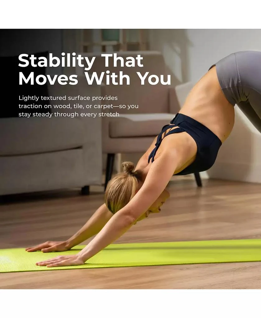 Sunny Health & Fitness Durable Tear-Resistant Yoga Mat, Green 3