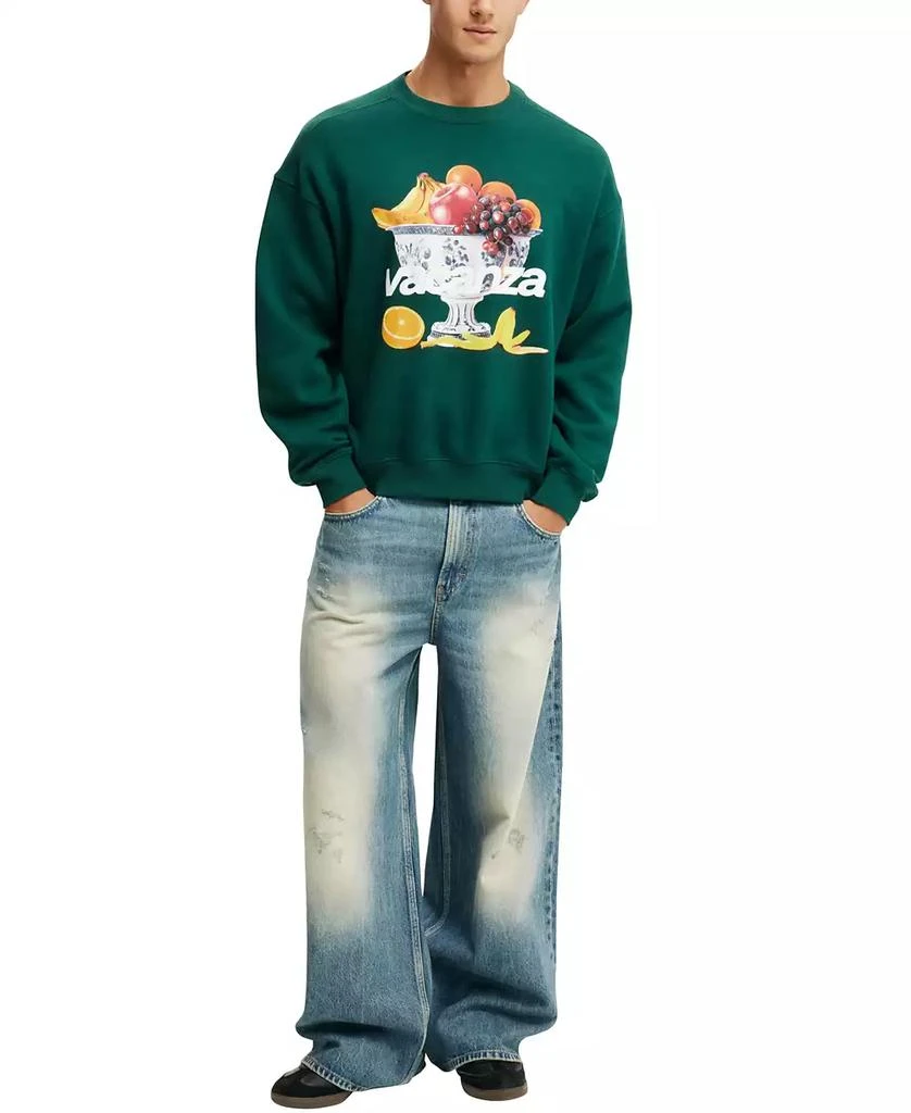 Cotton On Men's Box Fit Graphic Crew Sweater 4