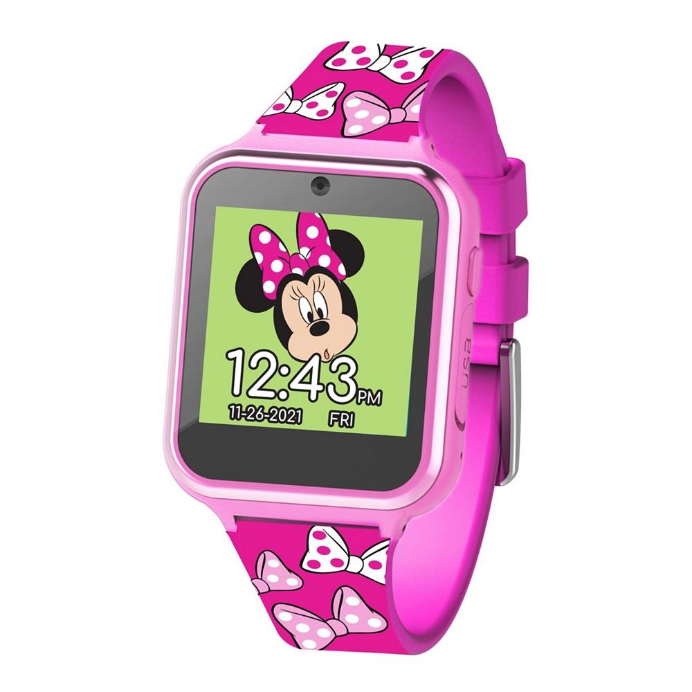 Accutime Minnie Mouse Kid's Touch Screen Pink Silicone Strap Smart Watch, 46mm x 41mm